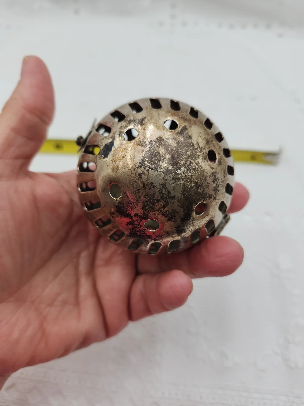 Vintage Metal  Hinged Pomander Potpourri Fragrance Diffuser Scent Ball